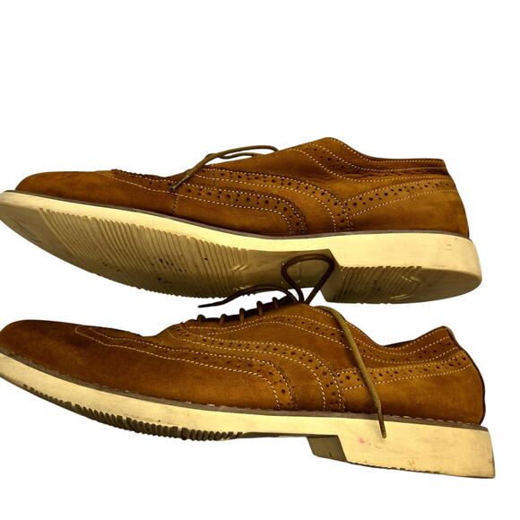 Steve Madden 11B Suede Oxford Brown Men's Dress Shoe 11 B width - Picture 3 of 8